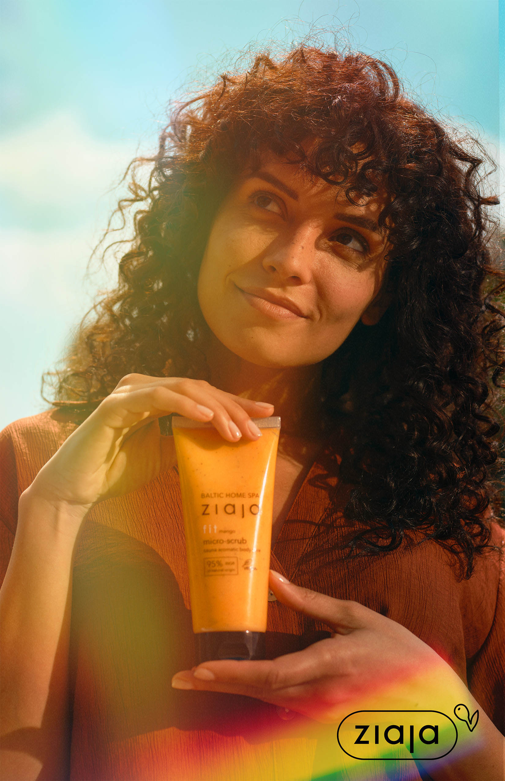 Portraits Ziaja cosmetics campaign with medium format camara Fujifilm Gfx100s II Organic mood in toscany environment
